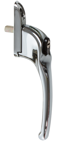 traditional bright chrome cranked handle from Reputation Windows