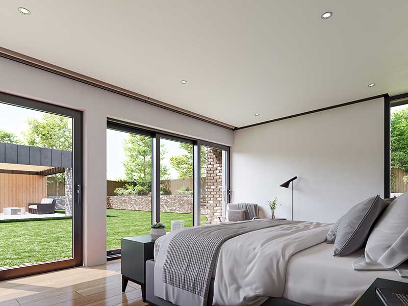 S67 Slim Aluminium In-Line Sliding Door